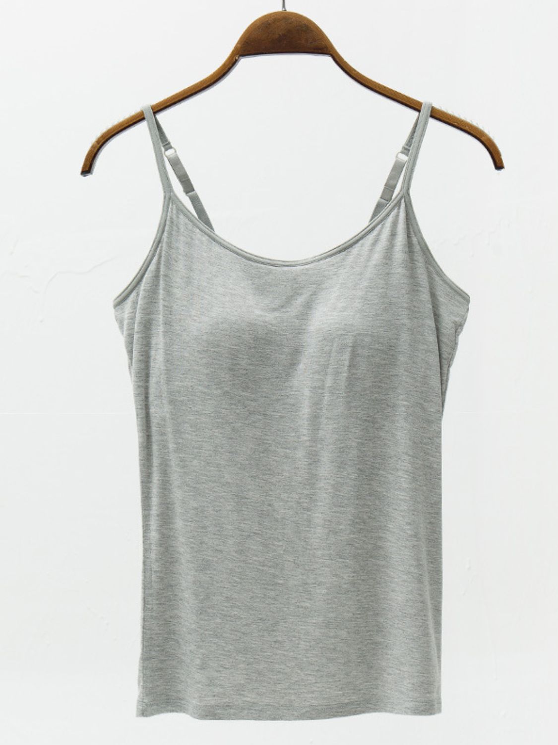 Full Size Adjustable Strap Modal Cami with Bra – product image 5