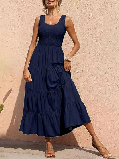 Tiered Smocked Wide Strap Dress – product image 19