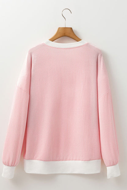 Valentine’s Day Sequin Heart Long Sleeve Sweatshirt – product image 4