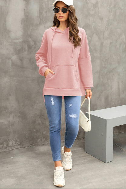 Waffle-Knit Long Sleeve Hoodie – product image 8