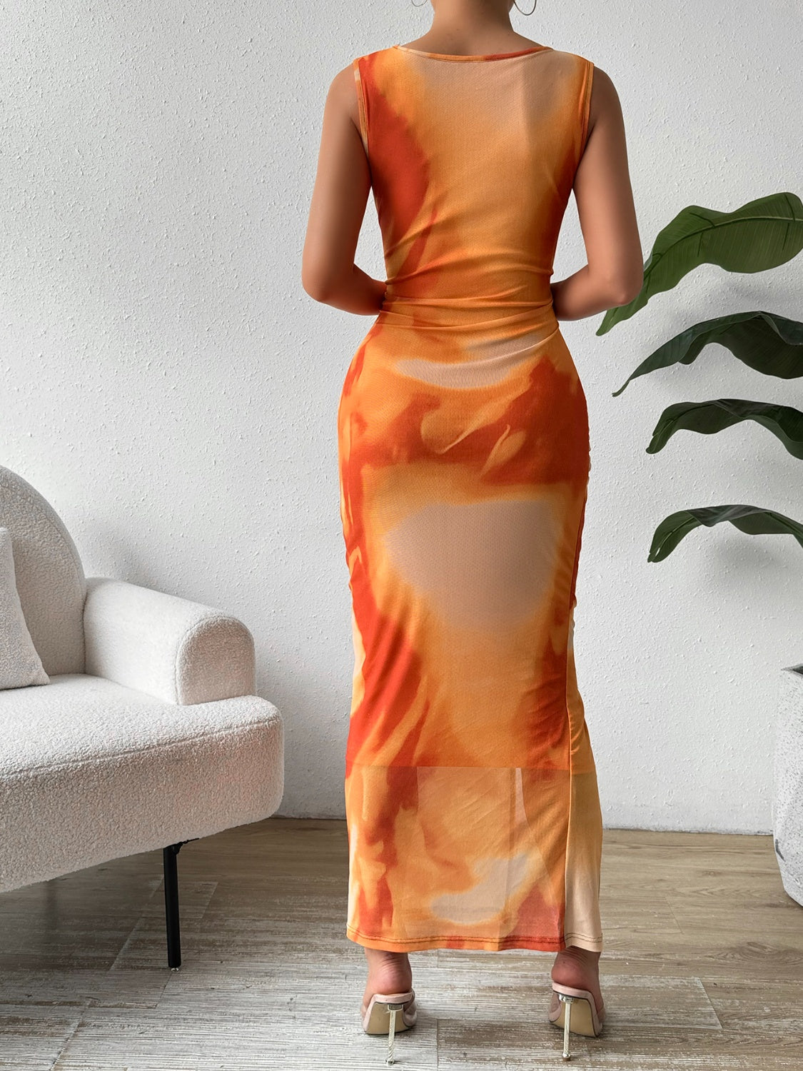Slit Round Neck Midi Tank Dress – product image 4
