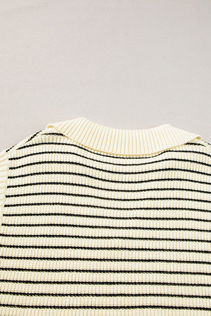 Striped Collared Neck Tank – product image 5