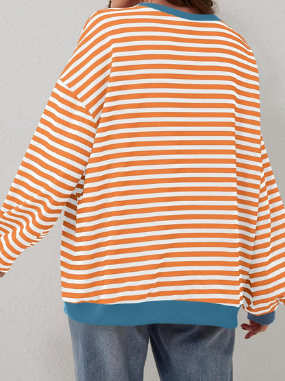 Contrast Striped Long Sleeve Sweatshirt – product image 12