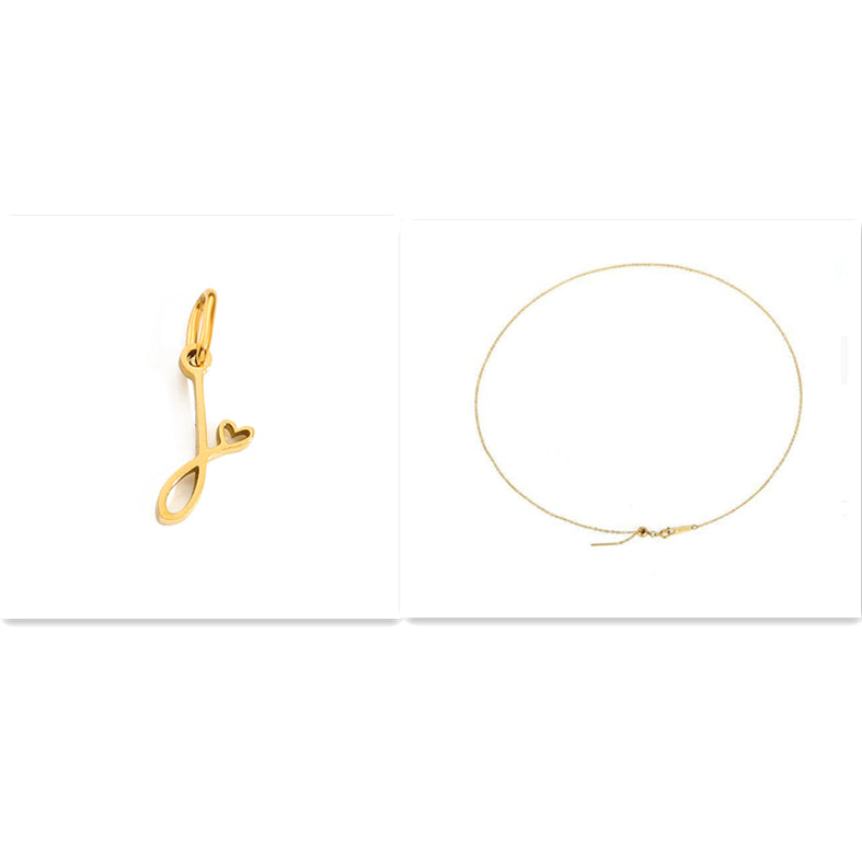 DIY Letter Pendant Necklace Accessories