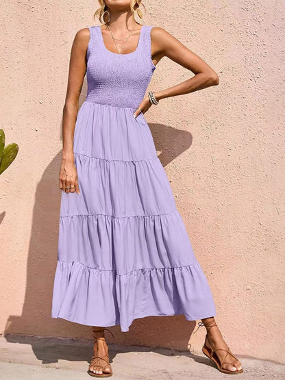 Tiered Smocked Wide Strap Dress – product image 25