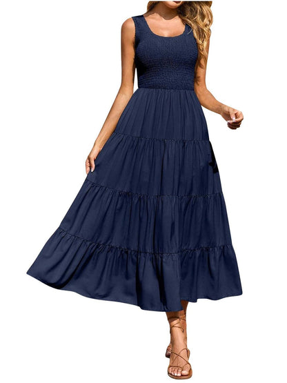 Tiered Smocked Wide Strap Dress – product image 21