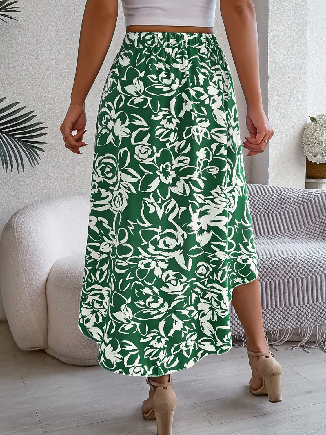 High-Low Printed High Waist Skirt – product image 7