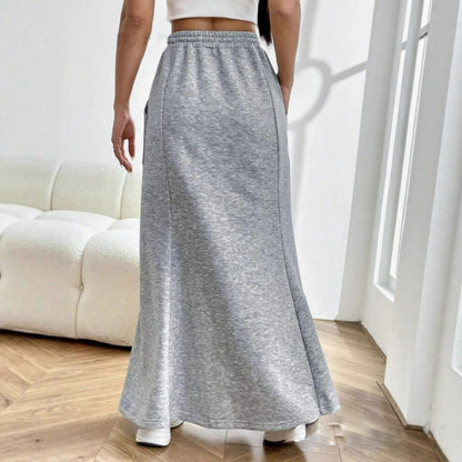 Pocket Drawstring Midi Skirt Women's Clothing