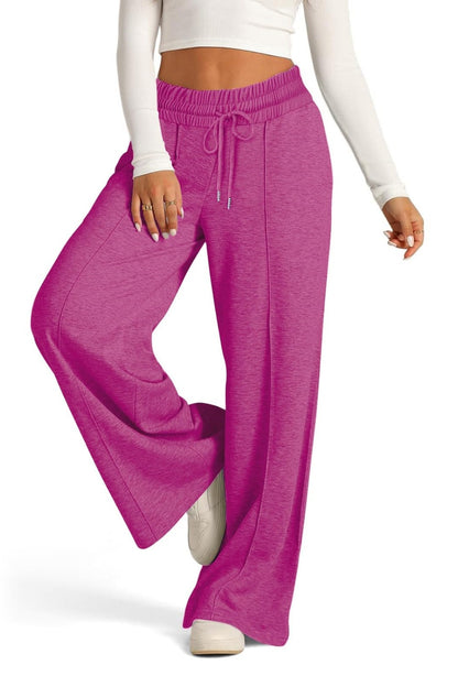 Drawstring Elastic Waist Wide Leg Pants – product image 18