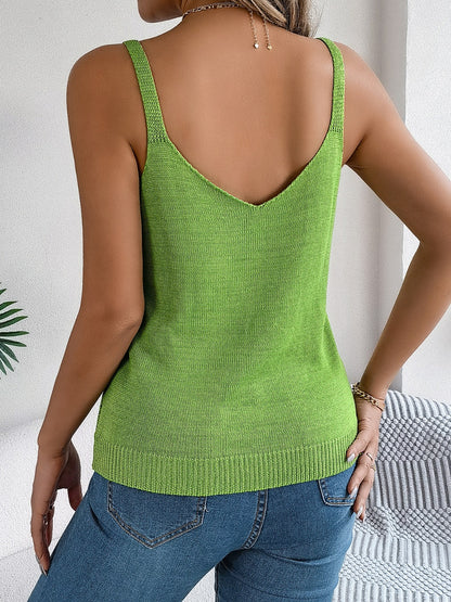 Openwork Scoop Neck Knit Vest – product image 22
