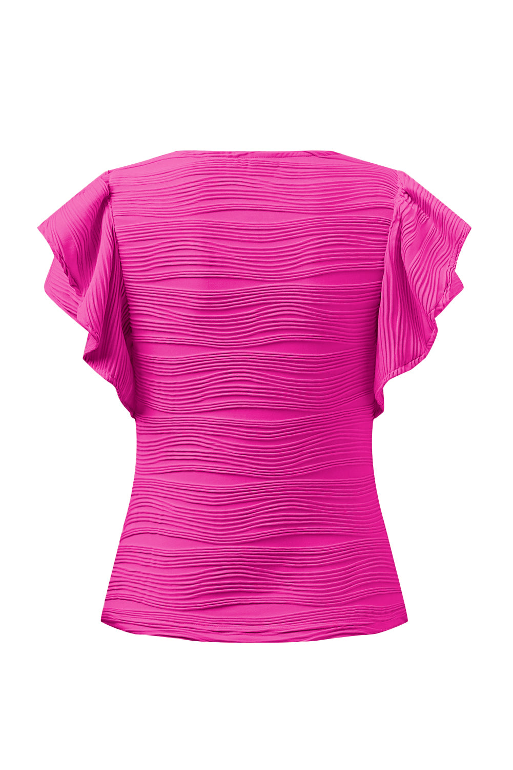 Textured Round Neck Cap Sleeve Top – product image 24