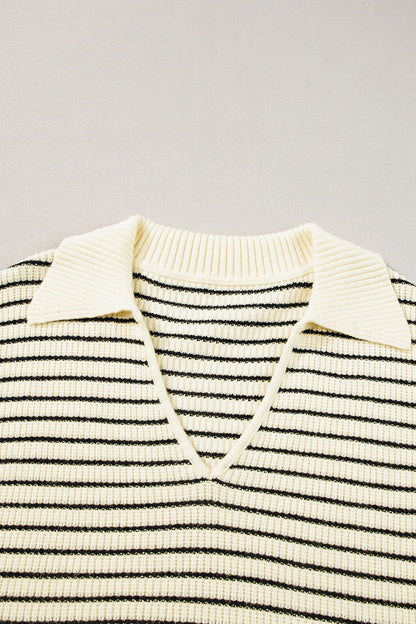 Striped Collared Neck Tank – product image 4