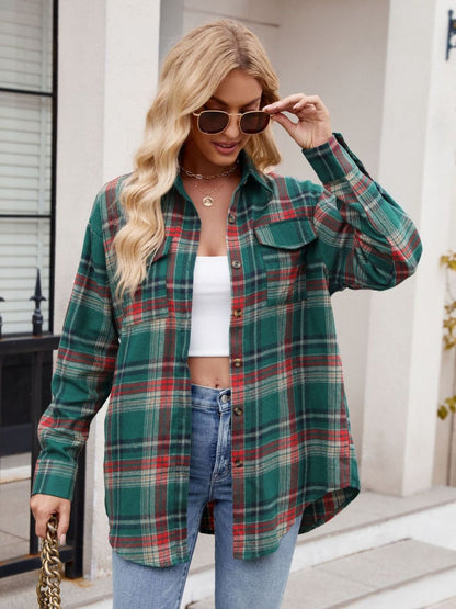 Plaid Button Up Long Sleeve Shirt – product image 3