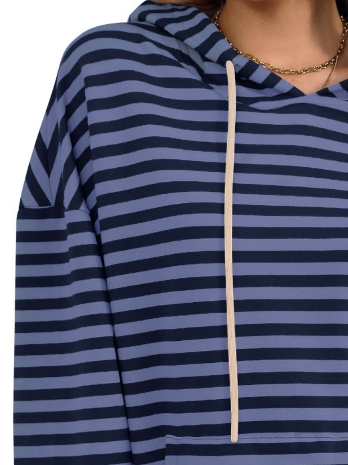 Drawstring Striped Long Sleeve Hoodie – product image 15