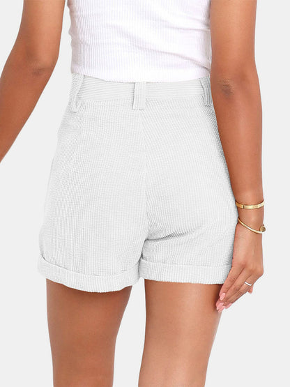 Full Size High Waist Shorts with Pockets – product image 7
