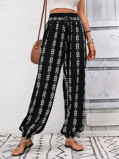 Tied Printed High Waist Pants – product image 9