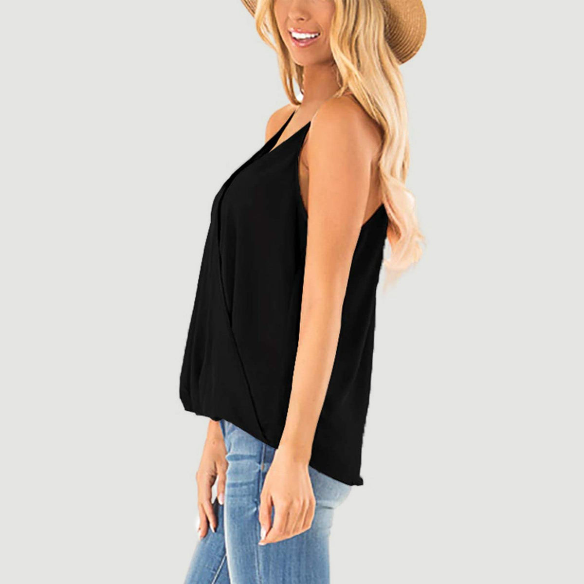 Full Size Surplice Spaghetti Strap Top – product image 14