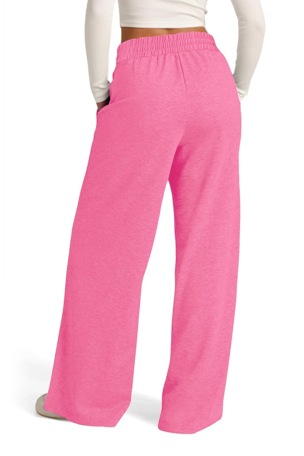 Drawstring Elastic Waist Wide Leg Pants – product image 20
