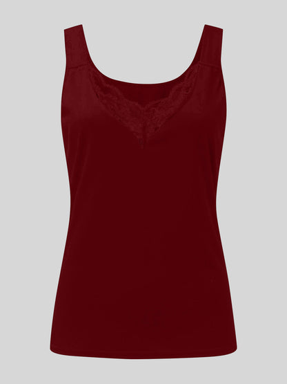 Full Size Lace Detail Sweetheart Neck Tank – product image 12