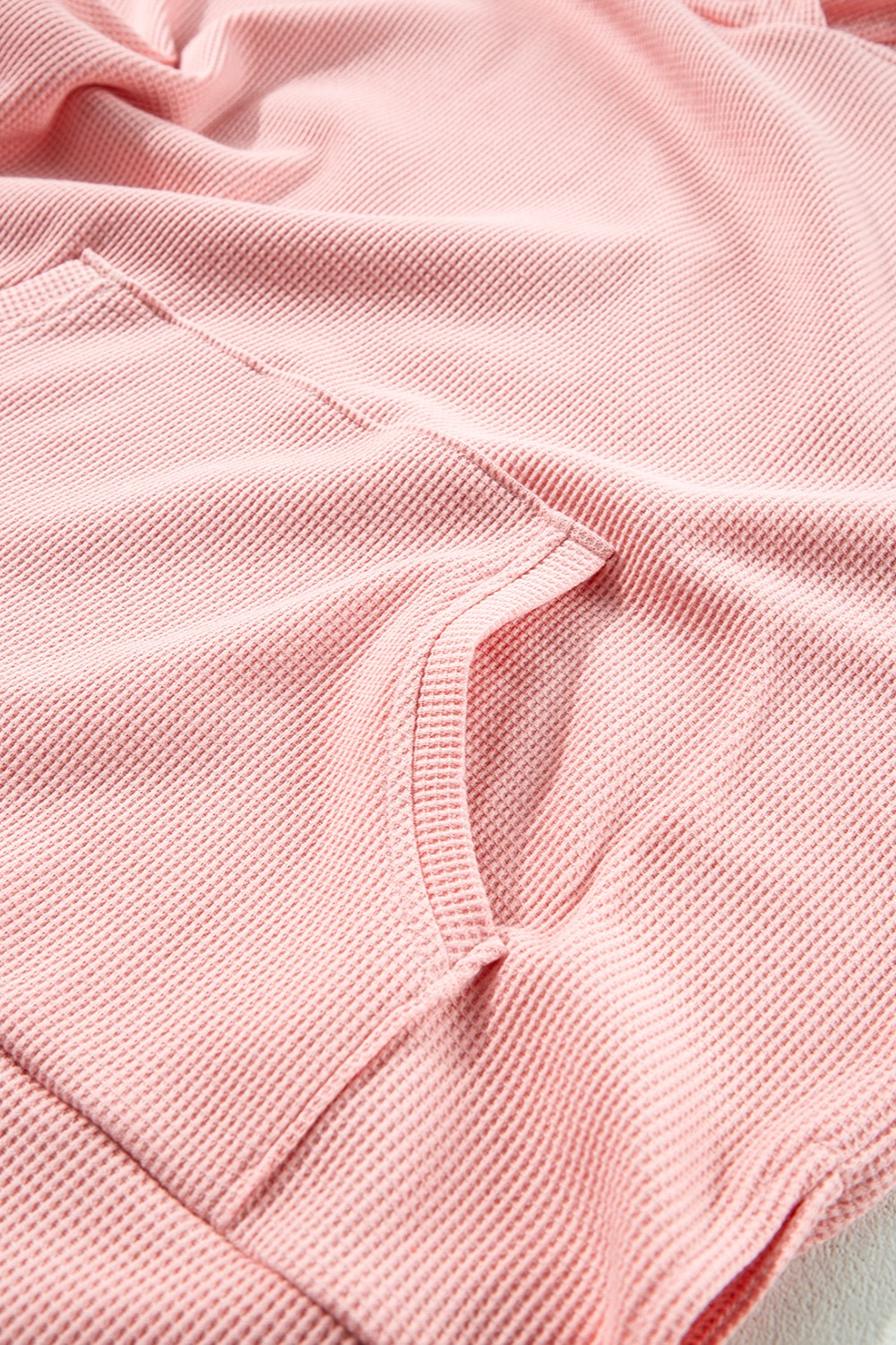 Waffle-Knit Long Sleeve Hoodie – product image 11