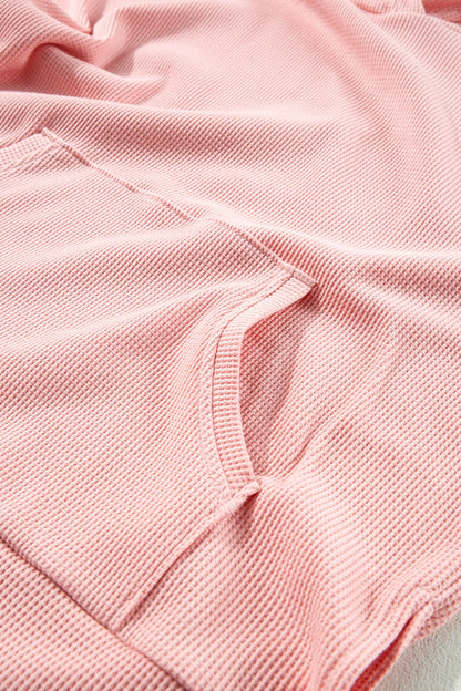 Waffle-Knit Long Sleeve Hoodie – product image 11
