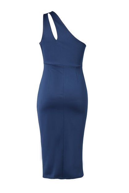 Ruched Cutout Single Shoulder Dress – product image 6