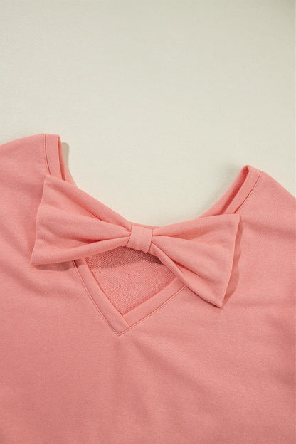 Bow Round Neck Long Sleeve Sweatshirt – product image 5