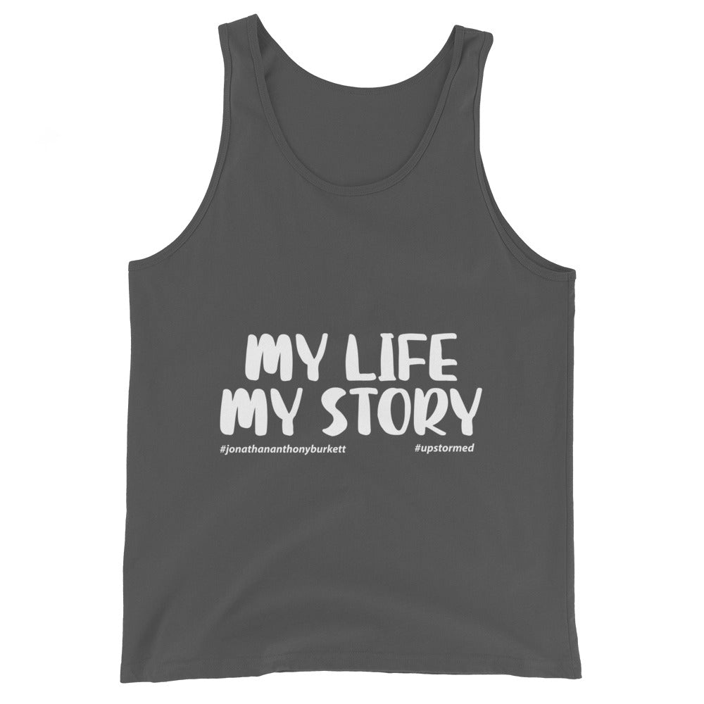 My Life My Story Upstormed Tank Top in Asphalt — front view