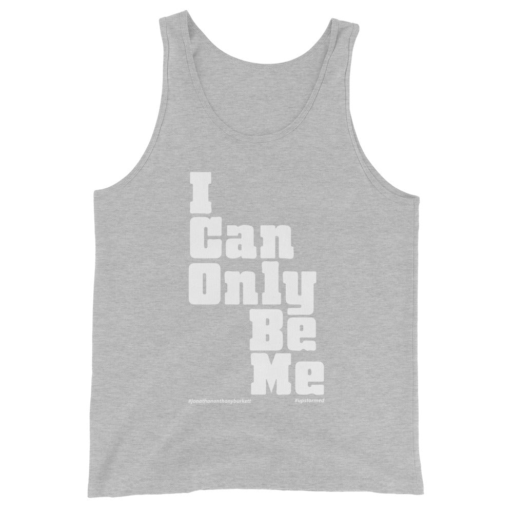 I Can Only Be Me Upstormed Tank Top in Athletic Heather — front view