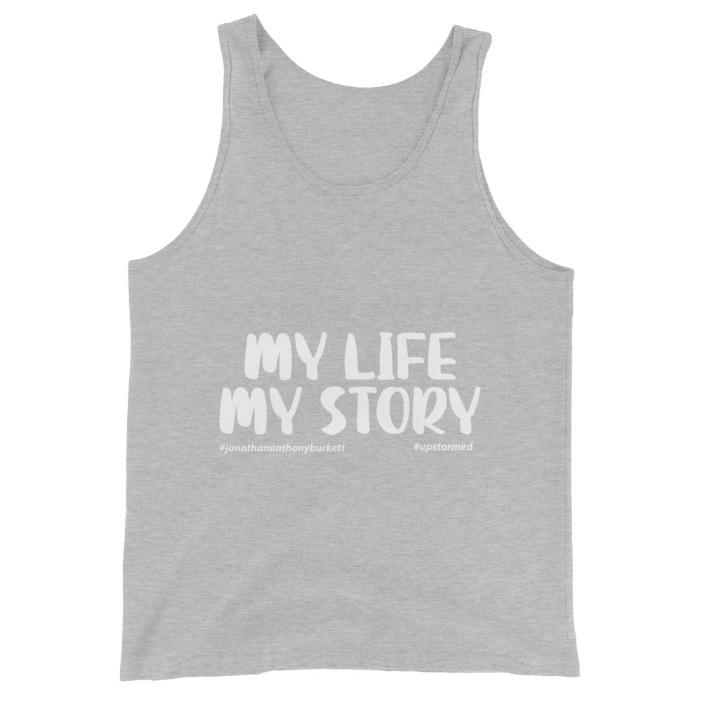 My Life My Story Upstormed Tank Top in Athletic Heather — front view