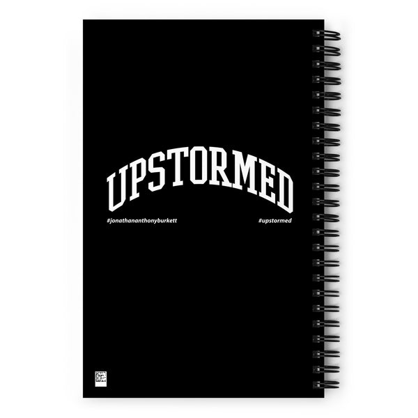 Upstormed Black Spiral Notebook