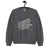Stop Worrying About Being That Perfect Person Upstormed Sweatshirt