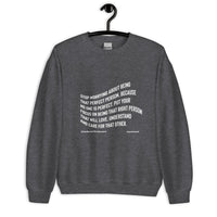 Stop Worrying About Being That Perfect Person Upstormed Sweatshirt