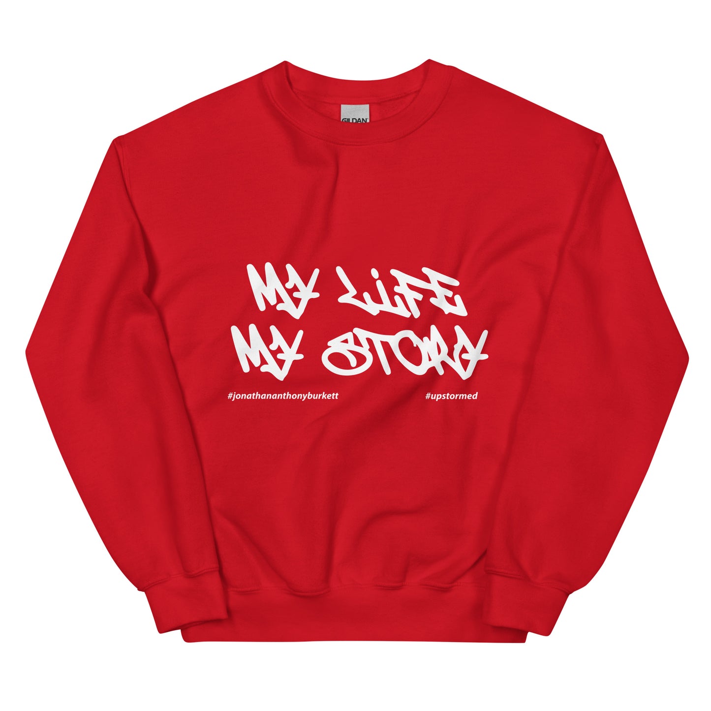 My Life My Story Upstormed Sweatshirt in Red — front view
