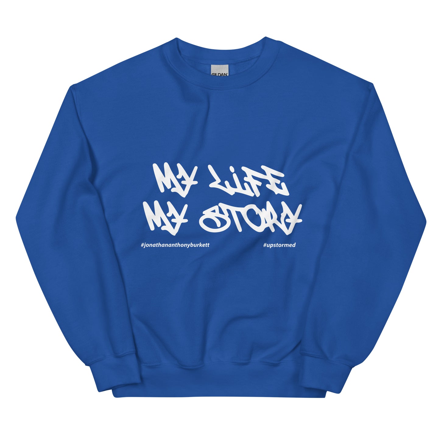 My Life My Story Upstormed Sweatshirt in Royal — front view