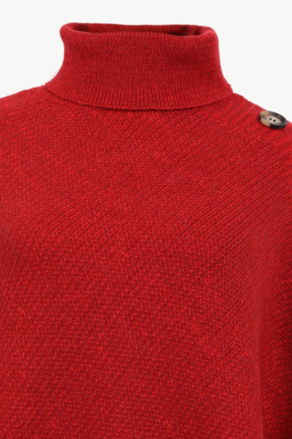 Turtleneck Buttoned Poncho – product image 10