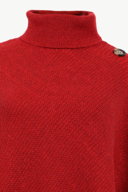 Turtleneck Buttoned Poncho – product image 10