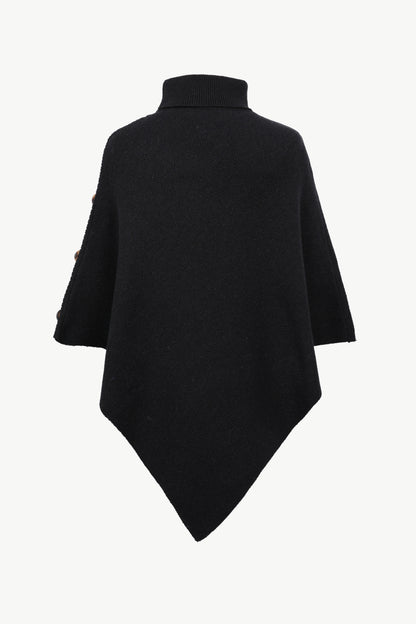 Turtleneck Buttoned Poncho – product image 15