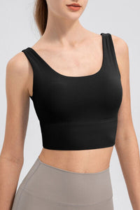 Scoop Neck Wide Strap Active Tank