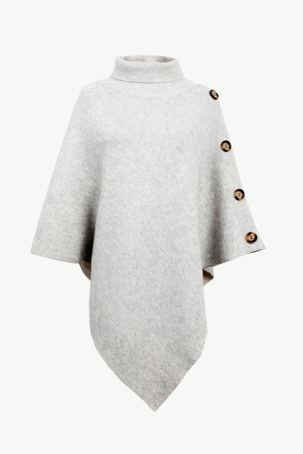 Turtleneck Buttoned Poncho – product image 11