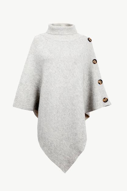 Turtleneck Buttoned Poncho – product image 11