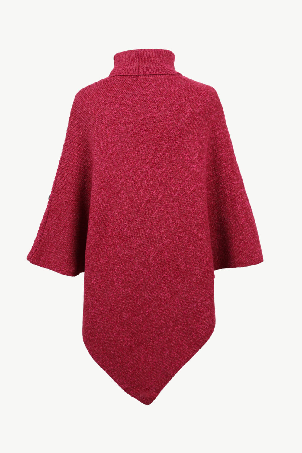 Turtleneck Buttoned Poncho – product image 18