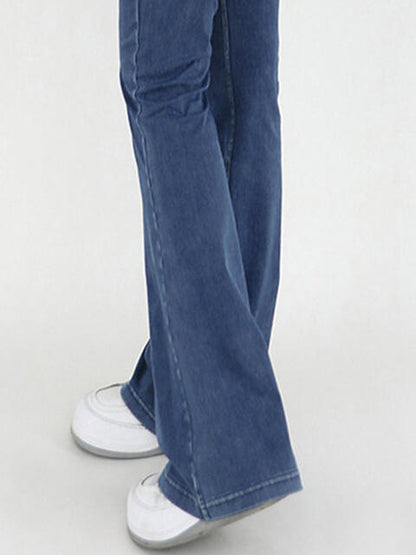 Wide Waistband Bootcut Jeans with Pockets – product image 5