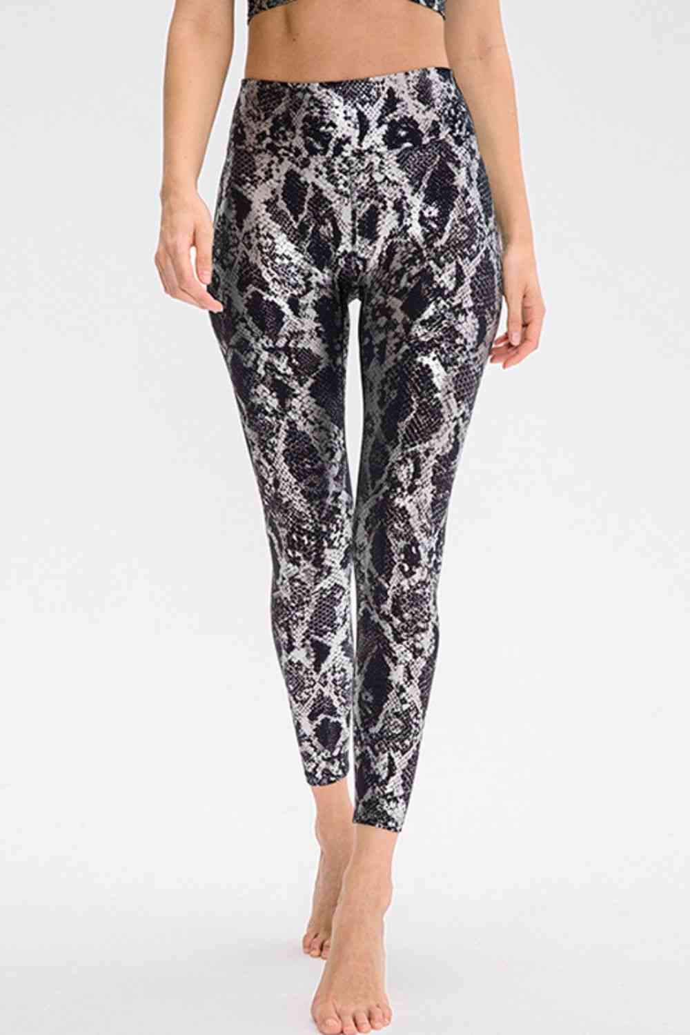 Animal Print Slim Fit Wide Waistband Long Sports Pants – product image 7