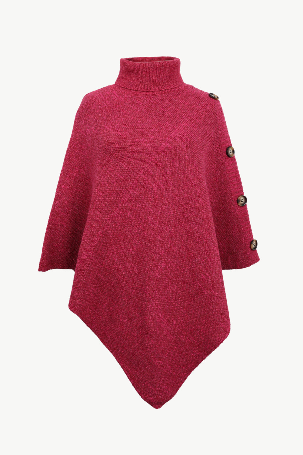 Turtleneck Buttoned Poncho – product image 17