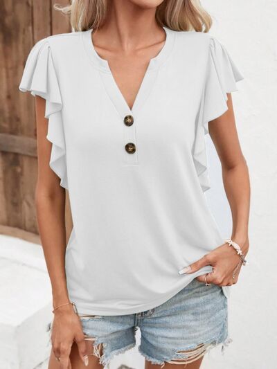 Notched Cap Sleeve T-Shirt – product image 7