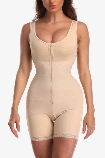 Full Size Zip-Up Lace Detail Shapewear – product image 7