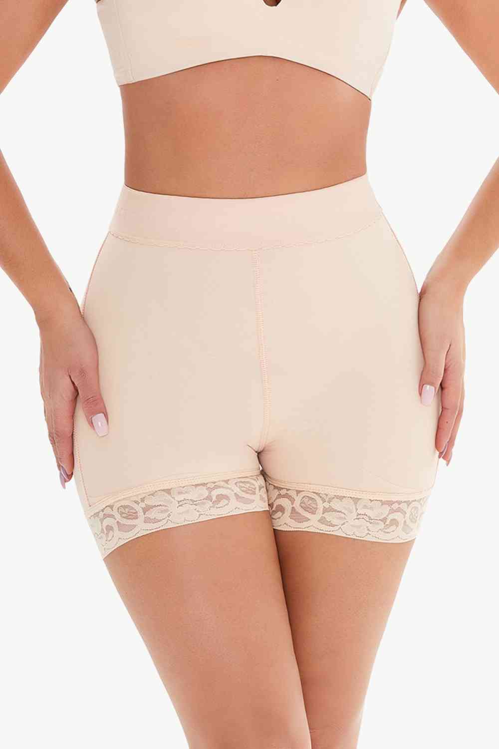 Full Size Pull-On Lace Trim Shaping Shorts – product image 4
