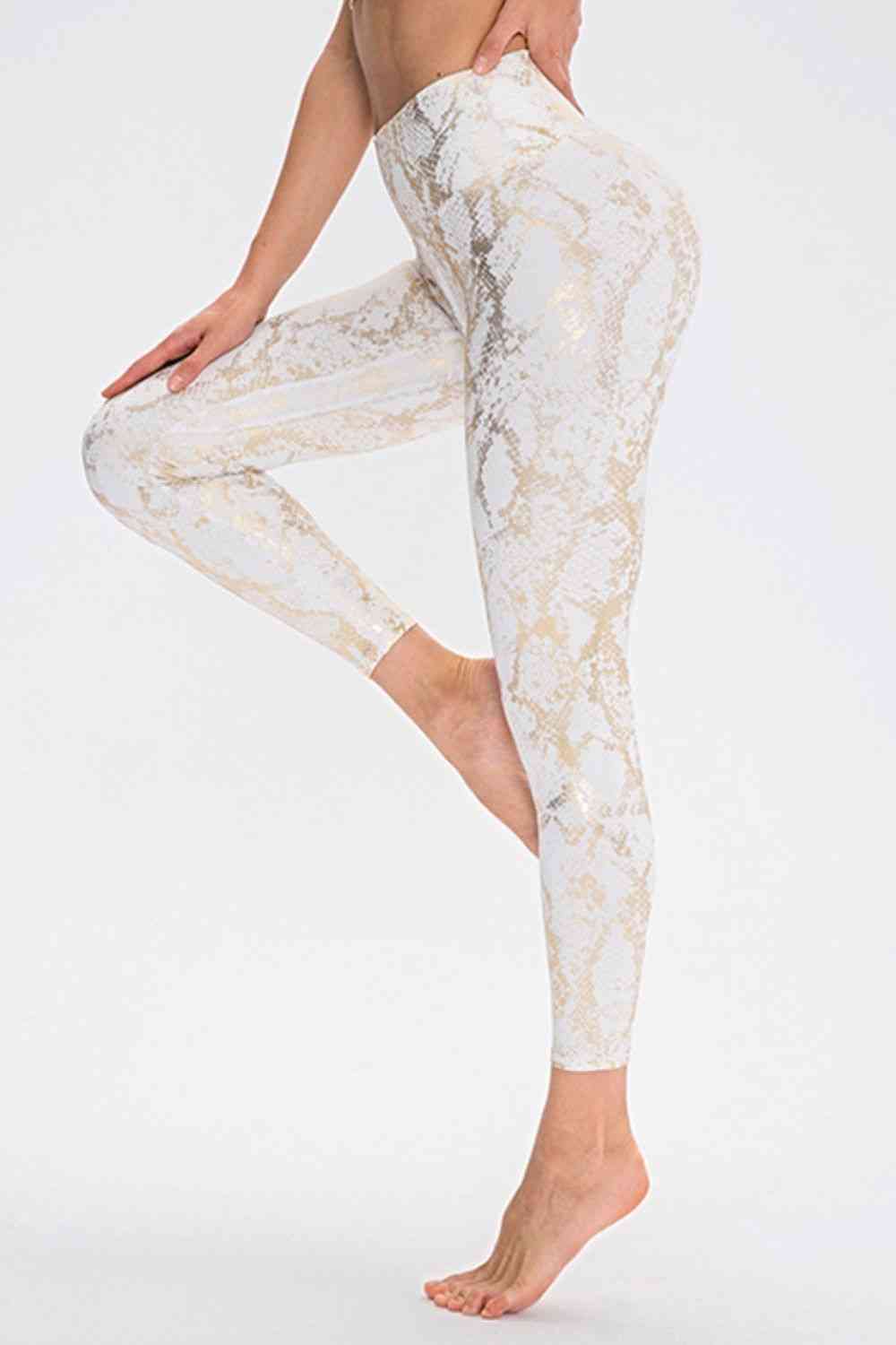 Animal Print Slim Fit Wide Waistband Long Sports Pants – product image 3