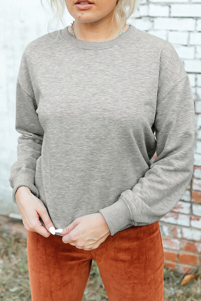 Round Neck Dropped Shoulder Sweatshirt – product image 9